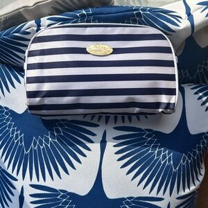 Christian Dior Perfume Bag Blue White Stripe Boat Bag Essentials Bag Day Trip